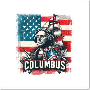 Columbus Canvas: Ohio Flag Elegance 🌳🇺🇸 Posters and Art